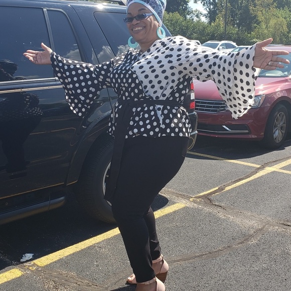 Tops - Polka Dot Wrap Top